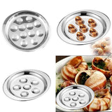 Maxbell Stainless Steel Snail Mushroom Escargot Baking Plate Dishes 196X167mm