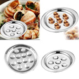 Maxbell Stainless Steel Snail Mushroom Escargot Baking Plate Dishes 196X167mm