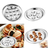 Maxbell Stainless Steel Snail Mushroom Escargot Baking Plate Dishes 196X167mm