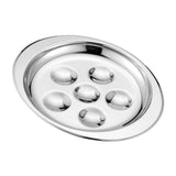 Maxbell Stainless Steel Snail Mushroom Escargot Baking Plate Dishes 196X167mm