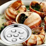 Maxbell Stainless Steel Snail Mushroom Escargot Baking Plate Dishes 196X167mm