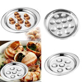 Maxbell Stainless Steel Snail Mushroom Escargot Baking Plate Dishes 196X167mm