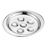 Maxbell Stainless Steel Snail Mushroom Escargot Baking Plate Dishes 196X167mm