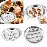 Maxbell Stainless Steel Snail Mushroom Escargot Baking Plate Dishes 196X167mm
