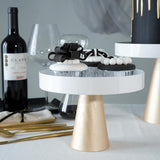 Maxbell Nordic Style Metal Cake Stand 8/10inch Wedding Cake Fondant Display Plate 8 inch