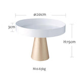 Maxbell Nordic Style Metal Cake Stand 8/10inch Wedding Cake Fondant Display Plate 8 inch