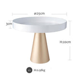 Maxbell Nordic Style Metal Cake Stand 8/10inch Wedding Cake Fondant Display Plate 10 inch