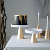 Maxbell Nordic Style Metal Cake Stand 8/10inch Wedding Cake Fondant Display Plate 10 inch