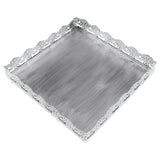 Maxbell Hollow Lace Cake Stand Square Metal Fruit Plate Wedding Party Home Decor M