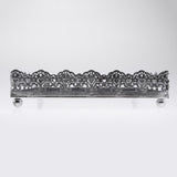 Maxbell Hollow Lace Cake Stand Square Metal Fruit Plate Wedding Party Home Decor M