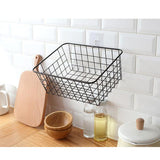 Maxbell iron basket bathroom box kitchen storage basket Black without interlining