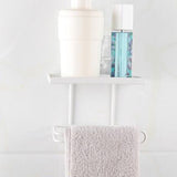 Maxbell Wall Mounted Kitchen Shelf Bathroom Iron Toilet Roll Storage Rack White