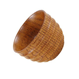 Maxbell Natural Solid Wood Wooden Tea Cup Beer Wine Mug Tea Coffee Drinking Cup B