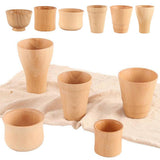 Maxbell Wood Cup Handmade Wood Coffee Tea Beer Juice Milk Drink Tumbler Mug A 60ml