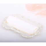 Maxbell Multifunction Metal Storage Tray Tea Fruit Dish Plate Cake Snack Tray Silver