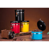 Maxbell 800ml Airtight Stainless Steel Coffee Storage Jar/Container/Pot/Tub Black