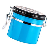Maxbell 800ml Airtight Stainless Steel Coffee Storage Jar/Container/Pot/Tub Blue