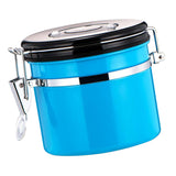 Maxbell 800ml Airtight Stainless Steel Coffee Storage Jar/Container/Pot/Tub Blue