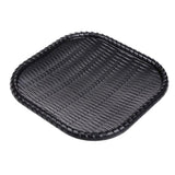 Maxbell Rattan Food Serving Tray Wicker Water Drink Platter Square Dish Plate 8inch