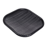 Maxbell Rattan Food Serving Tray Wicker Water Drink Platter Square Dish Plate 8inch