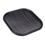 Maxbell Rattan Food Serving Tray Wicker Water Drink Platter Square Dish Plate 8inch