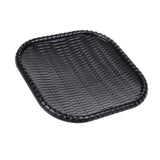 Maxbell Rattan Food Serving Tray Wicker Water Drink Platter Square Dish Plate 12inch