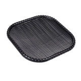 Maxbell Rattan Food Serving Tray Wicker Water Drink Platter Square Dish Plate 12inch