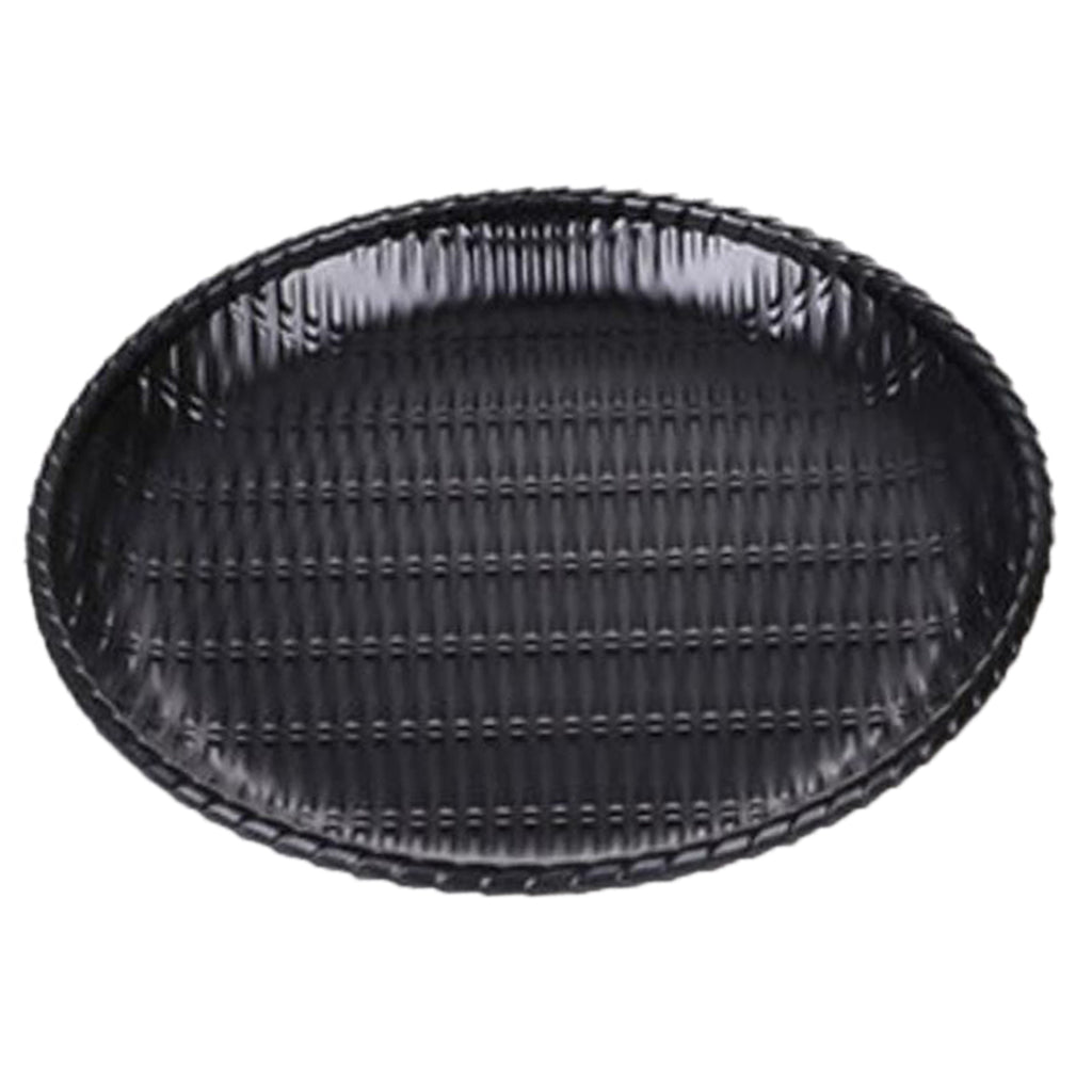 Maxbell Rattan Food Serving Dish Wicker Water Drink Platter Round Cake Plate 8inch