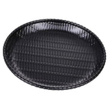 Maxbell Rattan Food Serving Dish Wicker Water Drink Platter Round Cake Plate 8inch