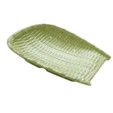 Maxbell Rattan Wicker Basket Hand Knitting Box Woven Container Vintage Green 28cm