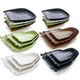 Maxbell Rattan Wicker Basket Hand Knitting Box Woven Container Vintage Green 28cm