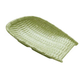 Maxbell Rattan Wicker Basket Hand Knitting Box Woven Container Vintage Green 28cm