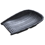 Maxbell Rattan Wicker Basket Hand Knitting Box Woven Container Vintage Black 28cm