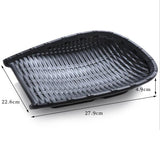 Maxbell Rattan Wicker Basket Hand Knitting Box Woven Container Vintage Black 28cm