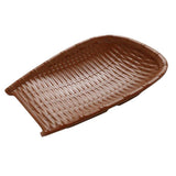 Maxbell Rattan Wicker Basket Hand Knitting Box Woven Container Vintage Brown 22cm