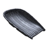 Maxbell Rattan Wicker Basket Hand Knitting Box Woven Container Vintage Black 22cm