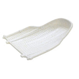 Maxbell Rattan Wicker Basket Hand Knitting Box Woven Container Vintage White 30cm