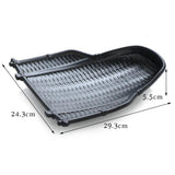 Maxbell Rattan Wicker Basket Hand Knitting Box Woven Container Vintage Black 30cm