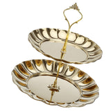 Maxbell  Cake Stand Fruit Plates Cupcake Party Wedding Decorating 2 Tier Golden