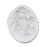 Maxbell  Silicone Christmas Bear Mold Chocolate Fondant Cake Making Baking Tool White