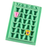 Maxbell  Silicone Fondant Chocolate Candy Ice Cake Mold letter symbol