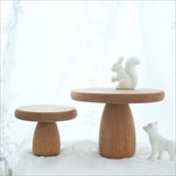 Max Wood Cake Stand Wedding Cake Fondant Display Plate Photography Prop Brown L