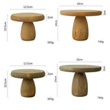 Max Wood Cake Stand Wedding Cake Fondant Display Plate Photography Prop Brown L