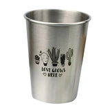 Max Stainless Steel Cactus Series Drink Cups Stackable Durable Drinking A