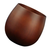 Max Wooden Milk Mug Drinking Juice Cup Coffee Tea Water Wood Bottle Dark Brown