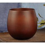 Max Wooden Milk Mug Drinking Juice Cup Coffee Tea Water Wood Bottle Dark Brown