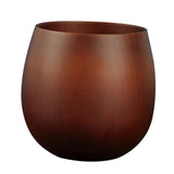 Max Wooden Milk Mug Drinking Juice Cup Coffee Tea Water Wood Bottle Dark Brown