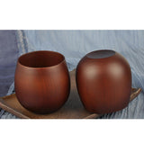Max Wooden Milk Mug Drinking Juice Cup Coffee Tea Water Wood Bottle Dark Brown