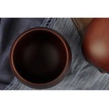 Max Wooden Milk Mug Drinking Juice Cup Coffee Tea Water Wood Bottle Dark Brown