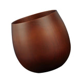 Max Wooden Milk Mug Drinking Juice Cup Coffee Tea Water Wood Bottle Dark Brown